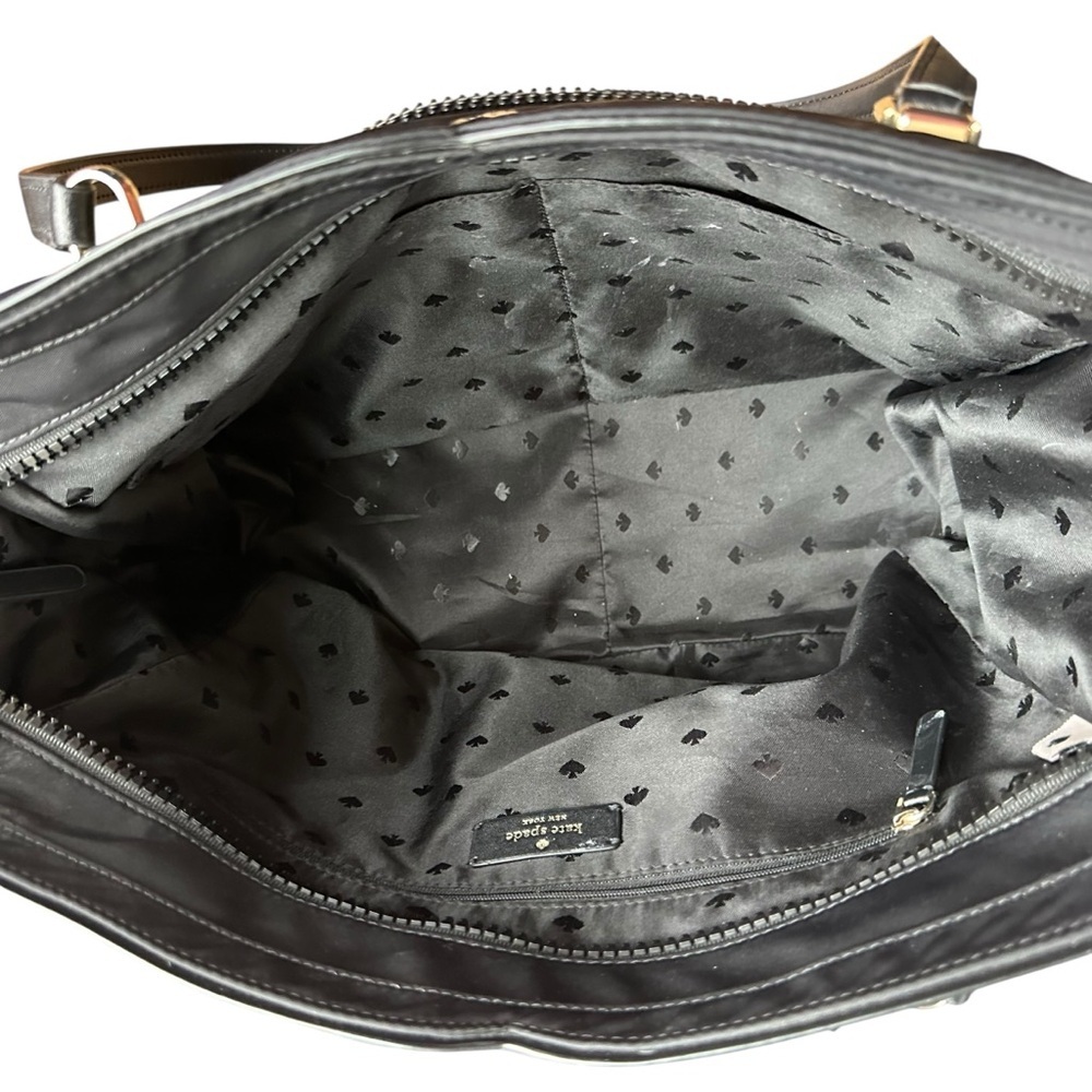 Kate Spade Jae Nylon Satchel Tote Bag Black - Picture 6 of 8